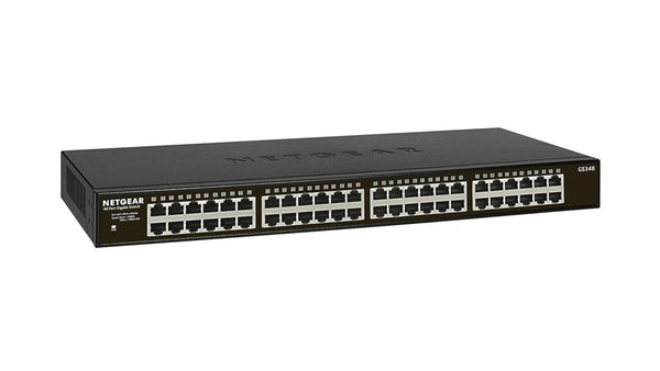 GS348-100EUS Netgear 48 Port 10/100/1000 Gigabit Ethernet Unmanaged Switch (Metal Case)