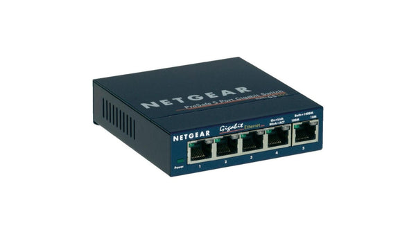 GS105-GE Netgear 5 Port 10/100/1000 Gigabit Ethernet Unmanaged Switch (Metal Case)