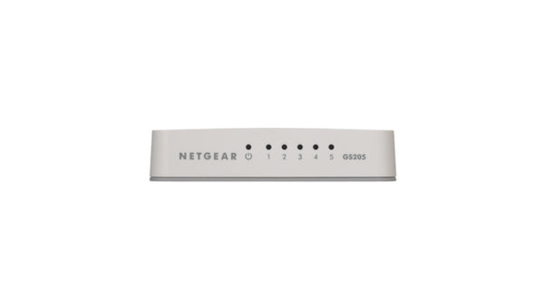 GS205-100PES Netgear 5 Port 10/100/1000 Gigabit Ethernet Unmanaged Switch (Plastic Case)